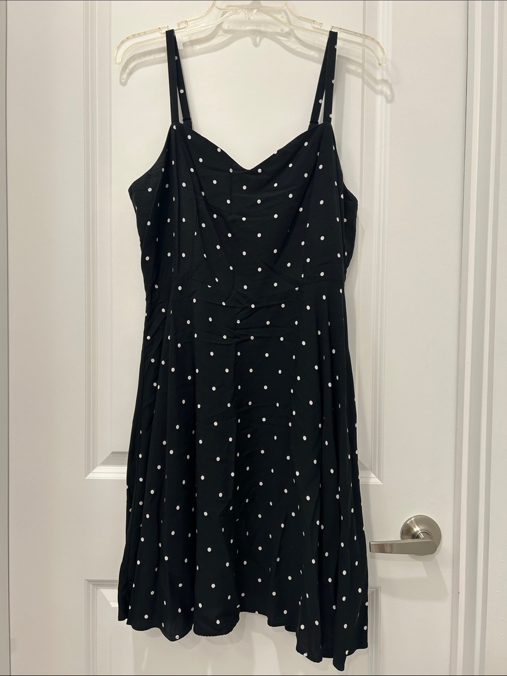 Old Navy Black Dress with White Polka Dots